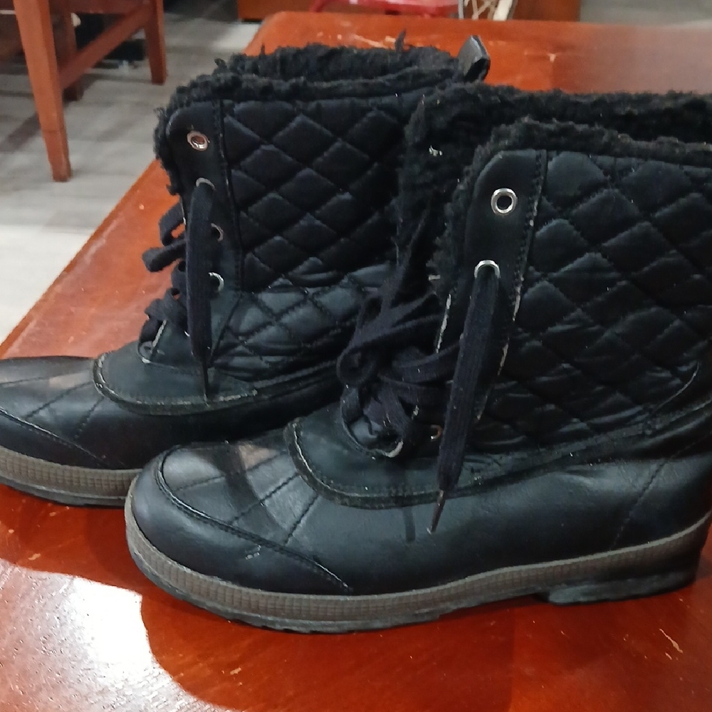 Rue21 Black Quilted Combat Boots